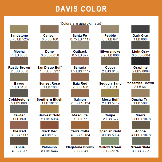 Davis Color Chart